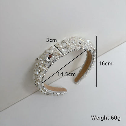 Fashionable and versatile handmade beaded crystal pearl hair accessories