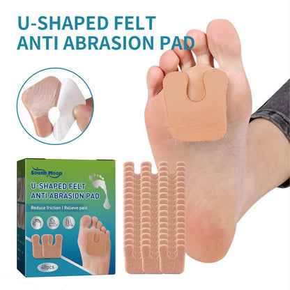 U-shaped Felt Anti Abrasion Pad, Reduces Friction, Relieves Foot Pain And Protects Toes From Skin Damage