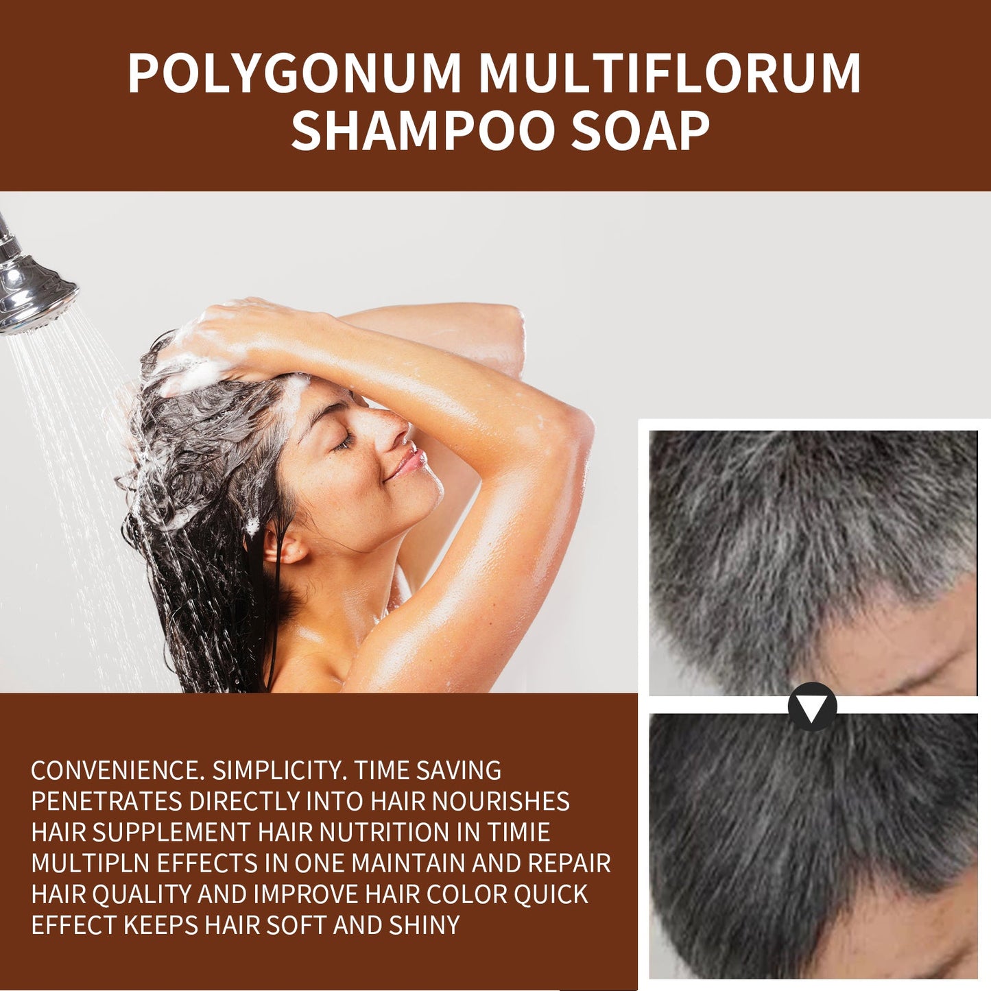 Polykum Multiflorum Repair Shampoo Natural Black Hair Moisturizing And Smoothing Shampoo