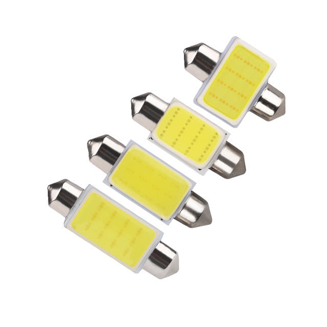 Crystal blue White 12Chips COB C5W Car Auto Festoon Dome Interior LED Lights Lamp Map Roof Reading Bulb DC12V 31/36/39/42mm