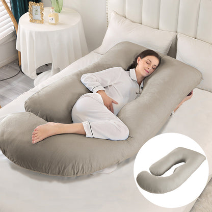 Pregnant women's pillow waist protection side sleeping slope pillow J-shaped pregnancy sleeping pillow