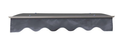 DA4734W Series Door Window Awning Made of 0.137 Inch Thick Crystal Polycarbonate Sheet in size of 47" Wide x 34" Brown Roof