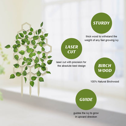 Garden Plant Trellis, Home Wooden Geometric Molding Decorative Support Flower Arrangements Climbing Pergola