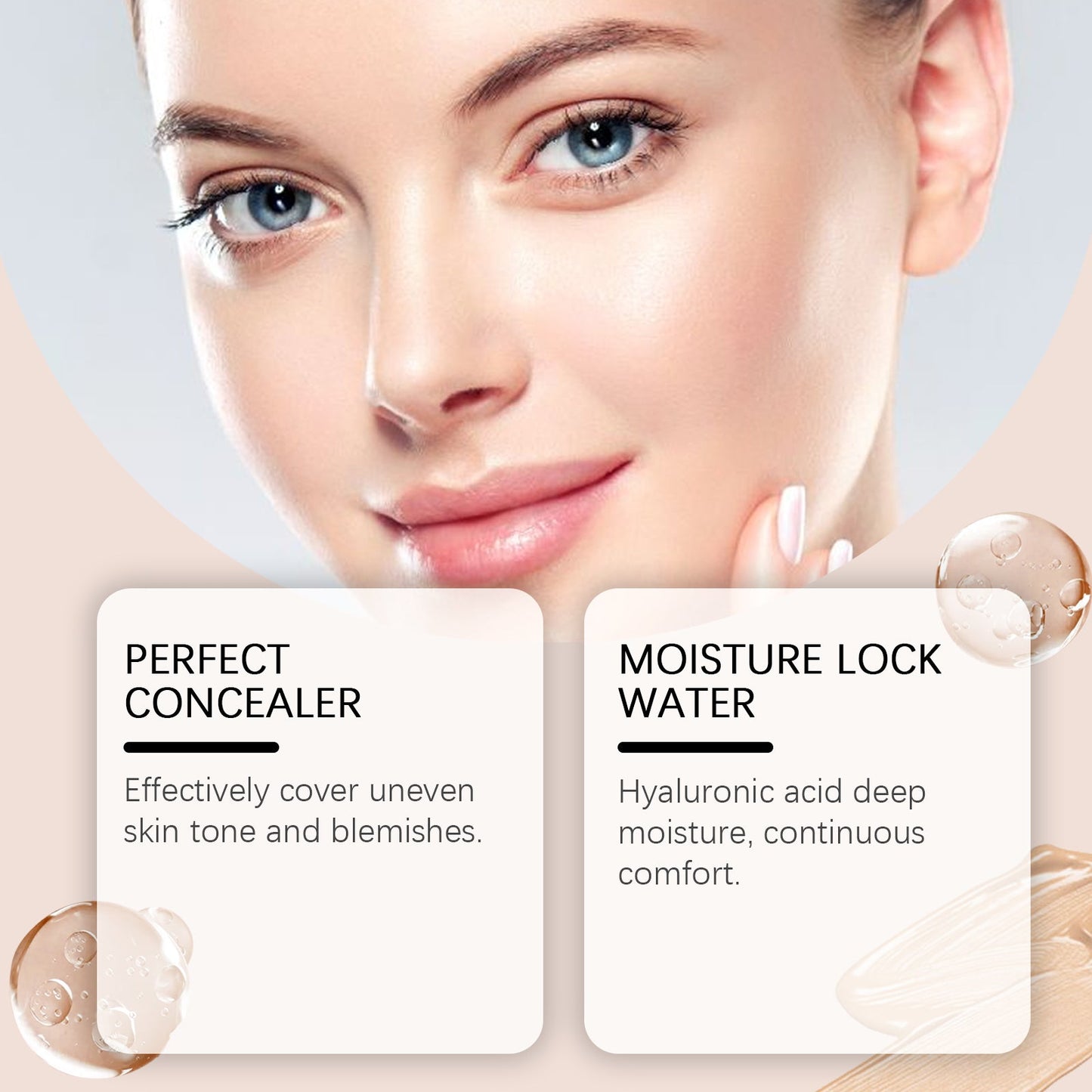 Light Transparent Concealer Foundation Stick, The Liquid Foundation Is Not Easy To Remove Makeup Moisture Natural Refreshing