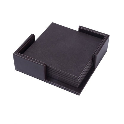 Creative PU leather coaster Exquisite insulated tea water cushion Square leather coaster