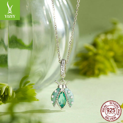 Silver Charm Original Forest Oasis Butterfly Ladybug DIY Bracelet Beads Spring Fresh s925 Pure Silver Beads