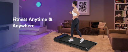 New 8.10 Walking Pad Under Home Desktop Treadmill -2.5HP Walking Treadmill 0.6-4MPH 300LBS Capacity Remote Control Battery