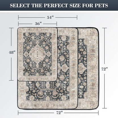 Scandinavian Minimalist Carpet Pet Mat, Stain-Resistant and Easy to Clean Sofa Coffee Table Mat, Urine-Proof Cat and Dog Pad