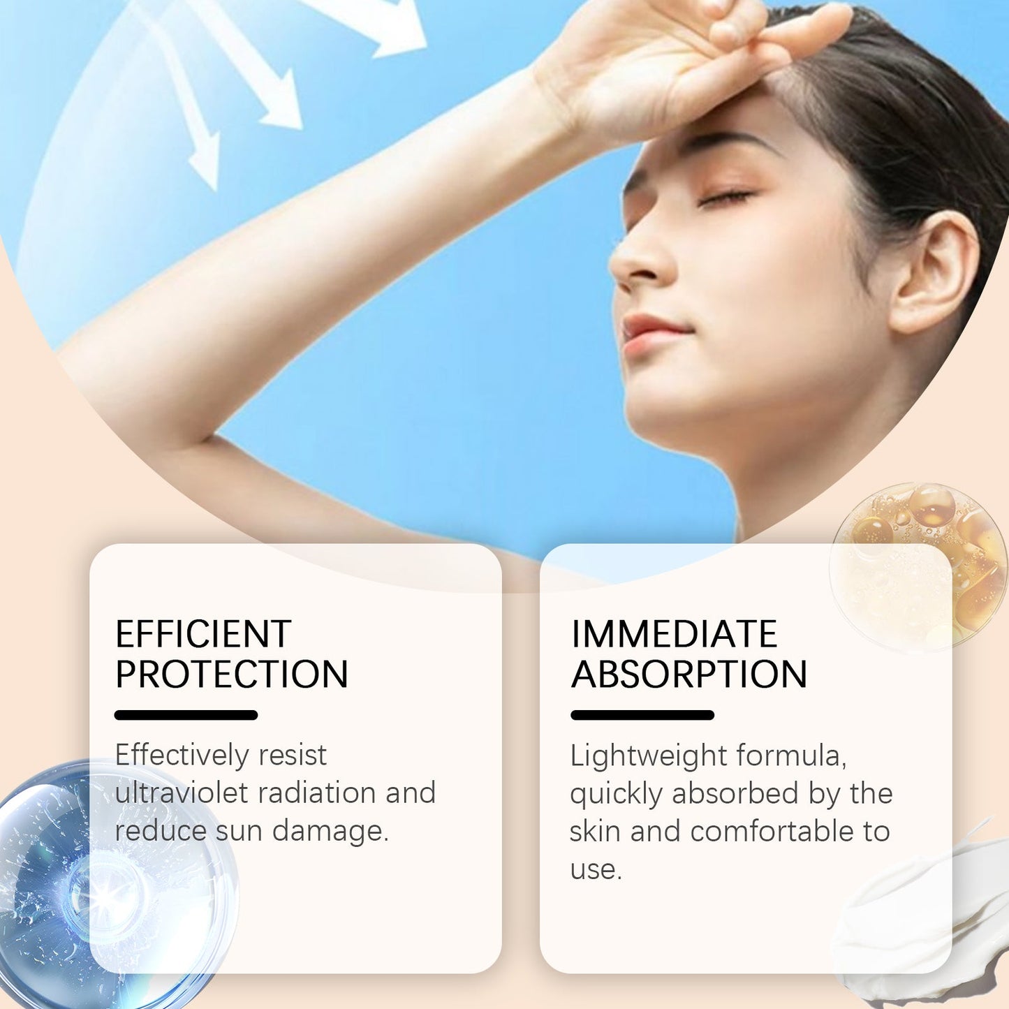 Gentle Protective Cream Outdoor Uv Isolation Non-Sticky Refreshing Moisturizing Skin Moisturizing Protective Cream