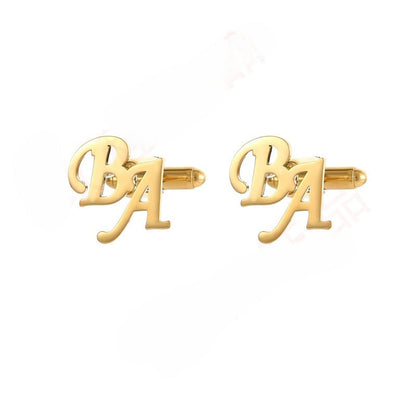DIY custom French men's cufflinks with English letters cufflinks