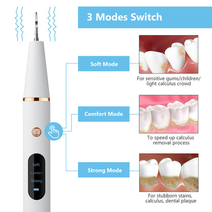 Intelligent Ultrasonic Tooth Cleaner 3 Gears To Remove Tartar And Stains Tooth Cleaning Instrument Household Tooth Cleaning Tooth