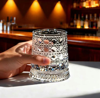 CrystalTwirl Rotating Drink Glass