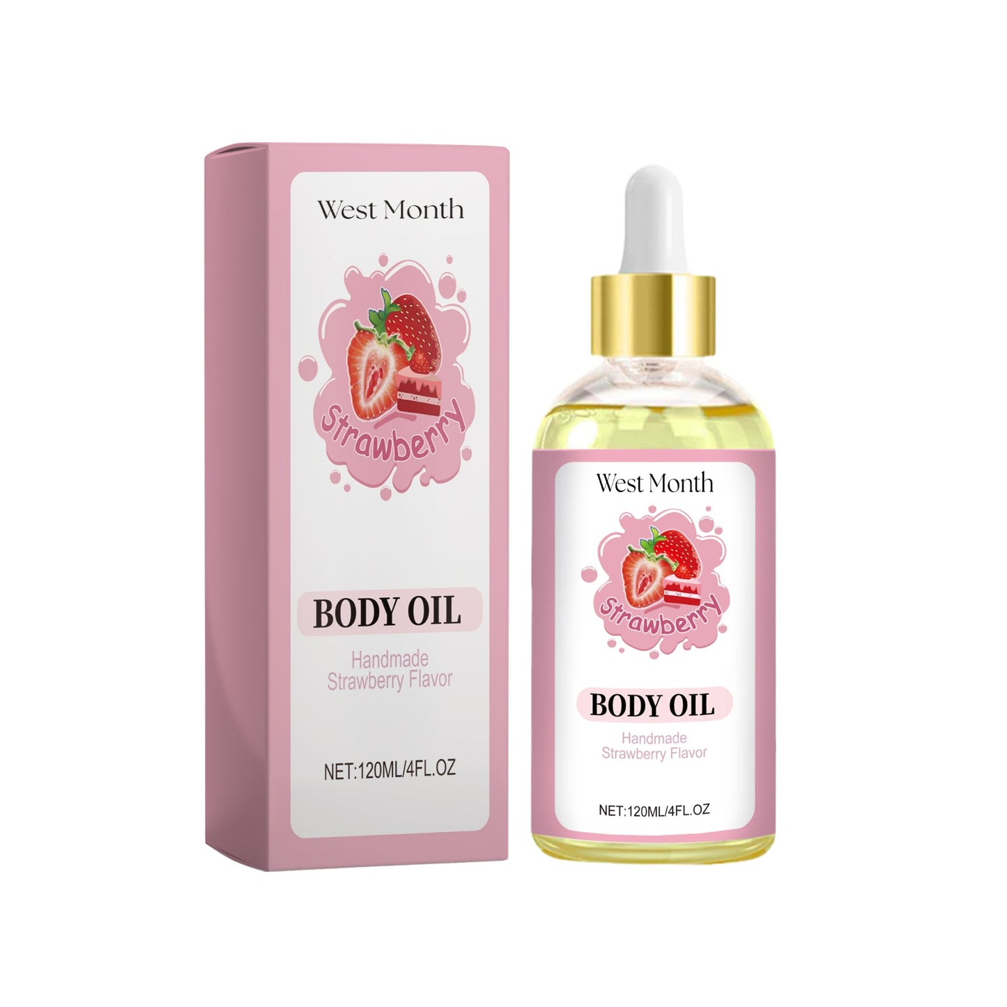Strawberry Body Care Oil Moisturizes Tender And Firming Skin Full Body Massage Body Care