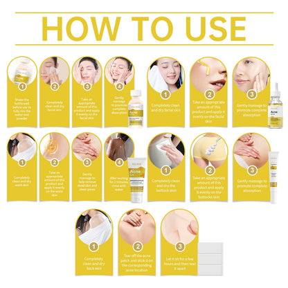 Acne Skin Care Set Skin Care For Acne Skin Is Suitable For Moisturizing And Beautify Soft Skin