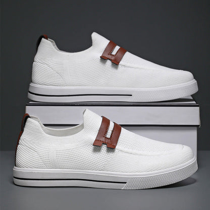 Soft elastic mesh shoes sports shoes lightweight business men's shoes