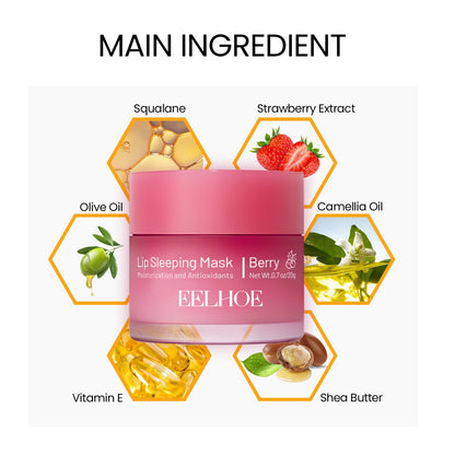 Lip Sleeping Mask, Moisturizing Gently Exfoliating Dead Skin Plump Smooth Lip Mask