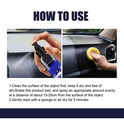 Car Upholstery Repair Spray, Dashboard Upholstery Refurbished Dust Leather Seat Care Agent