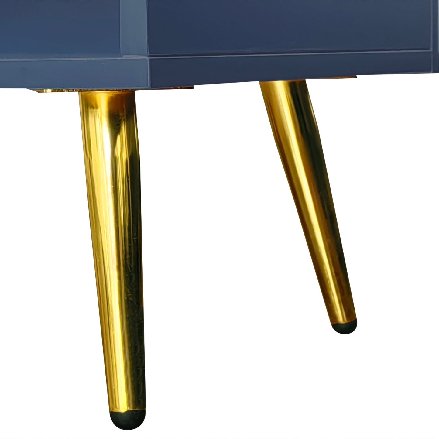 Modern Shoe Storage Bench with Hidden Storage and Upholstered Cushions for Bedside, Living Room and Entryway (Navy)