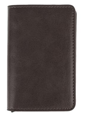 Male Metal Card Holder RFID Aluminium Alloy Credit Card Holder PU Leather Wallet Antitheft Men Wallet Automatic Pop Up Card Case
