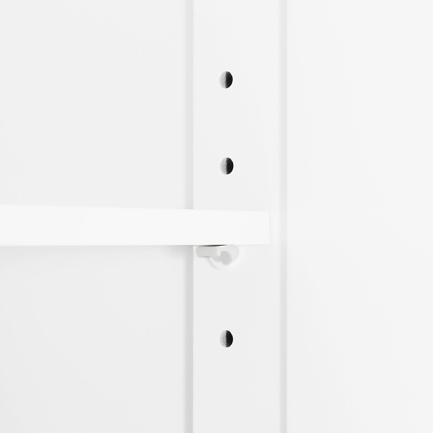 Tall Bathroom Cabinet with Four Doors, Large Storage Space Open Shelve, Upper Storage Cabinet, Whit
