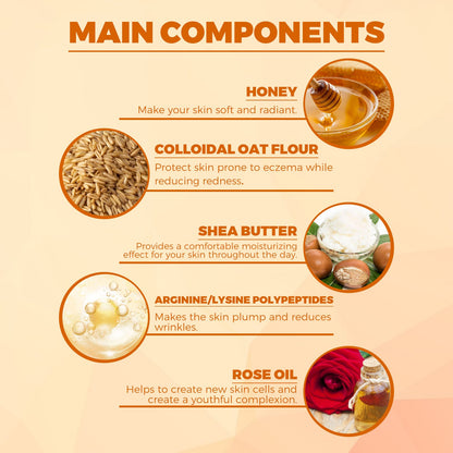 Honey Peptide Eye Cream, Repairs Firms Moisturizes Brightens Eye Cream