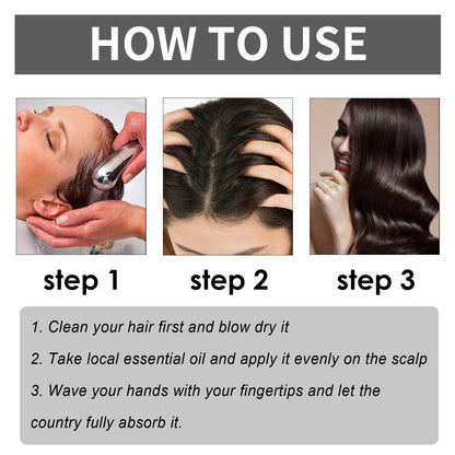 Old Ginger Hair Care Essence Oil, Moisturize Hair Roots Repair Frizzy Knot Supple Strong Thick Hair