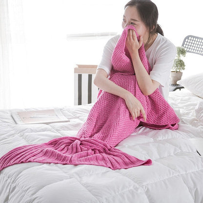 Mermaid Tail Blanket Handmade Knitted Sleeping Bag For Home TV Sofa Bed Mermaid Tail Blanket sute for Kids Adult Baby