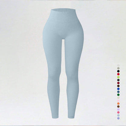 Threaded autumn and winter yoga pants seamless fitness pants high waisted sports yoga clothes leggings