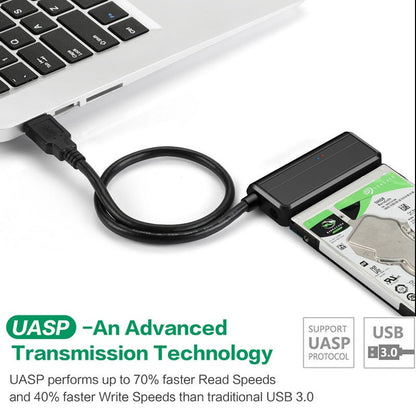 USB 3.0 Easy Drive Cable SATA to USB 3.0 Cable 2.5-inch/3.5-inch Hard Disk Adapter Cable