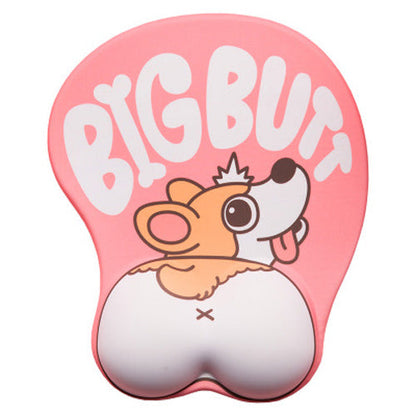 Cute Corgi Dog 3D Mouse Pad Ergonomic Soft Silicon Gel Anime Mousepad With Wrist Support Mouse Mat