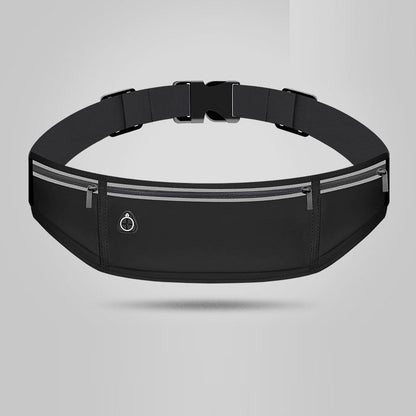 Running waist bag, sports bag, mobile phone storage, three pockets, lightweight, close fitting, non shaking, outdoor fitness, me