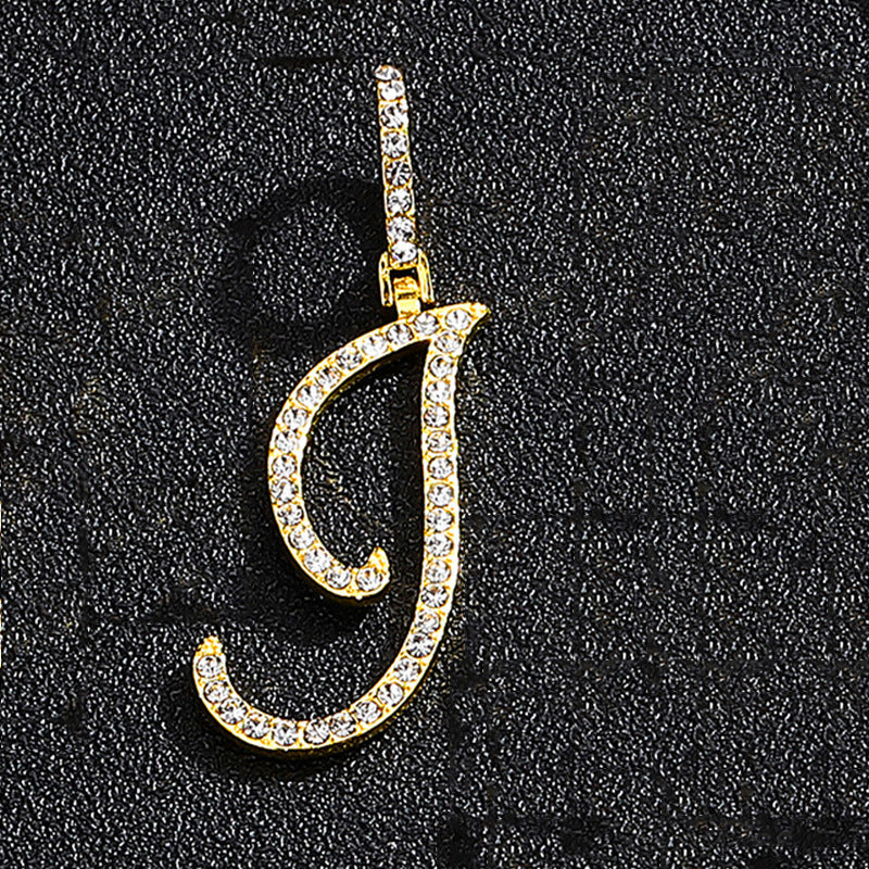 Hip hop accessories grass letter pendant melon seed buckle Cuban chain accessory
