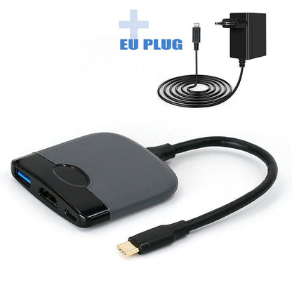 Suitable for Nintendo Type-C three in one docking station Switch portable base high-definition video cable converter