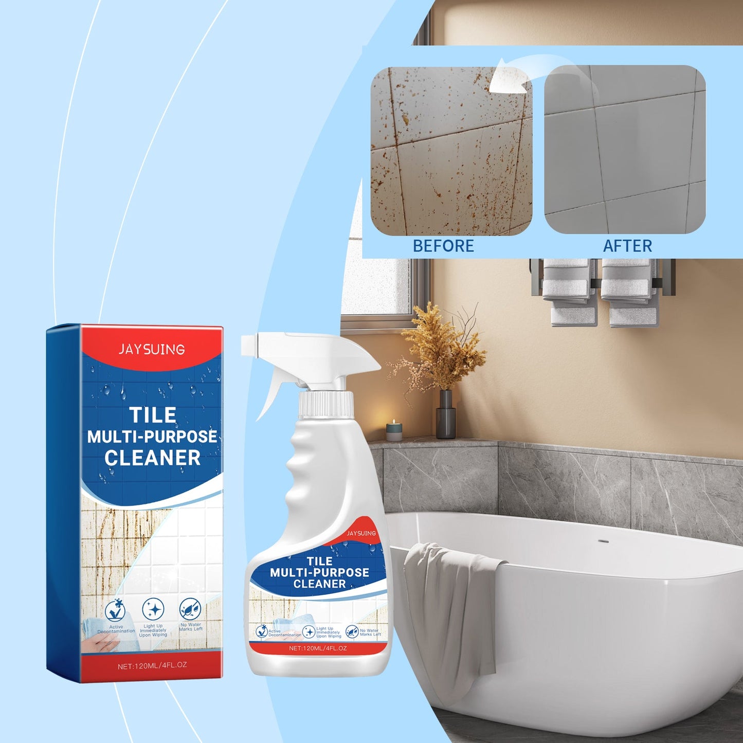 Tile Multi-Purpose Cleaner, Floor Wall Tile Polishing Maintenance Cleaning Decontamination Clean