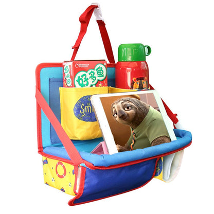 Universal Baby Car Hanging Basket Storage Bag Car Seat Back Organizer With Tablet Holder Travel Storage BagStroller Accessories