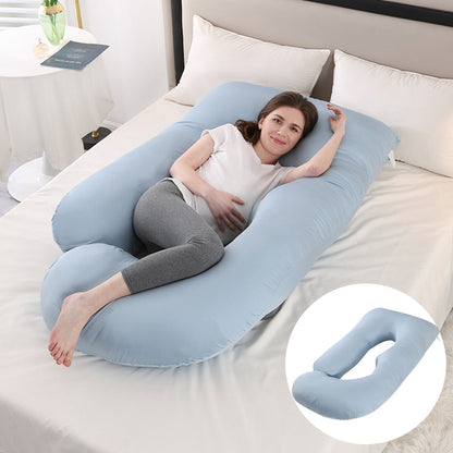 Pregnant women's pillow waist protection side sleeping slope pillow J-shaped pregnancy sleeping pillow