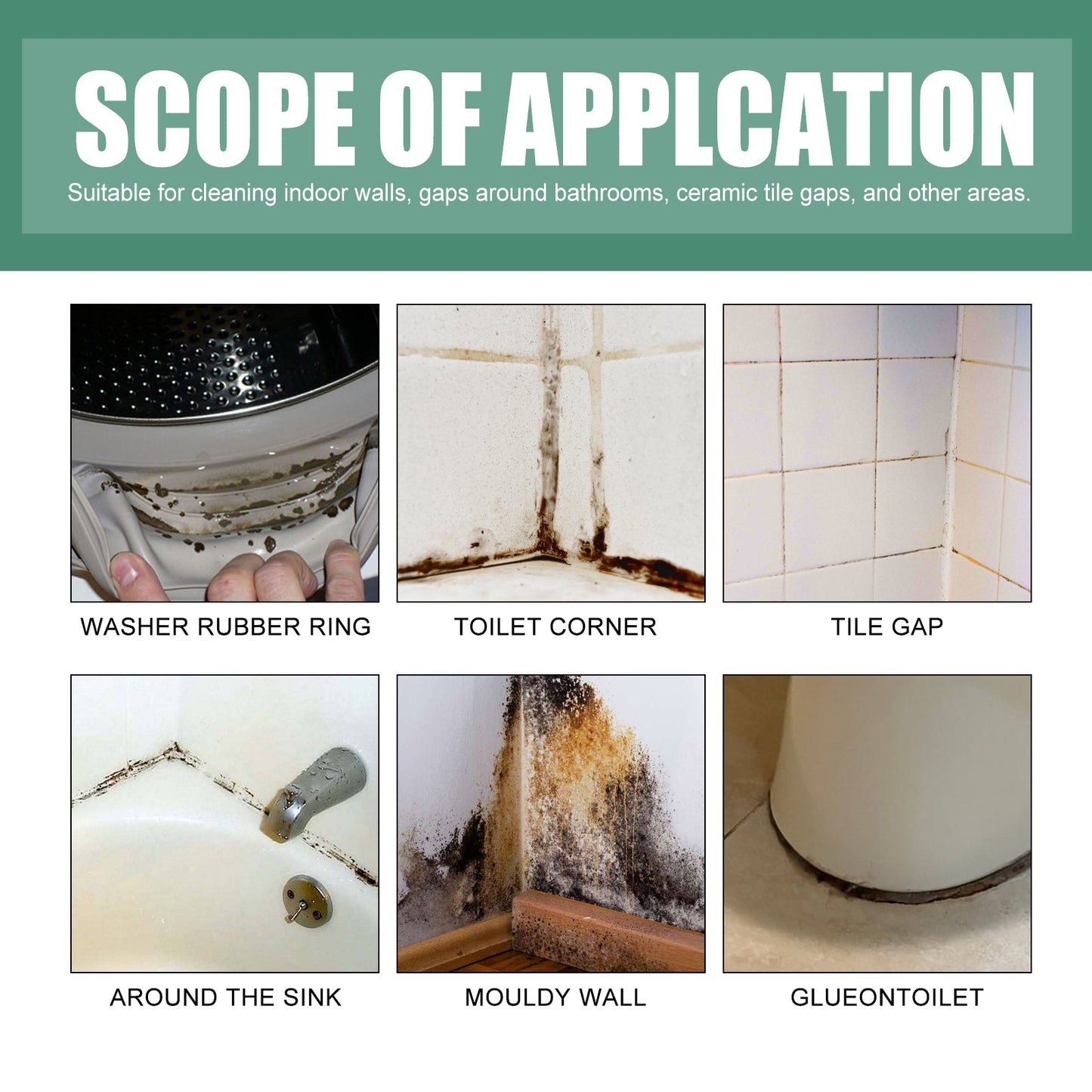 Wall Mold Remover, Furniture Tile Floor Wall Remove Mold And Prevent Mildew Cleanser