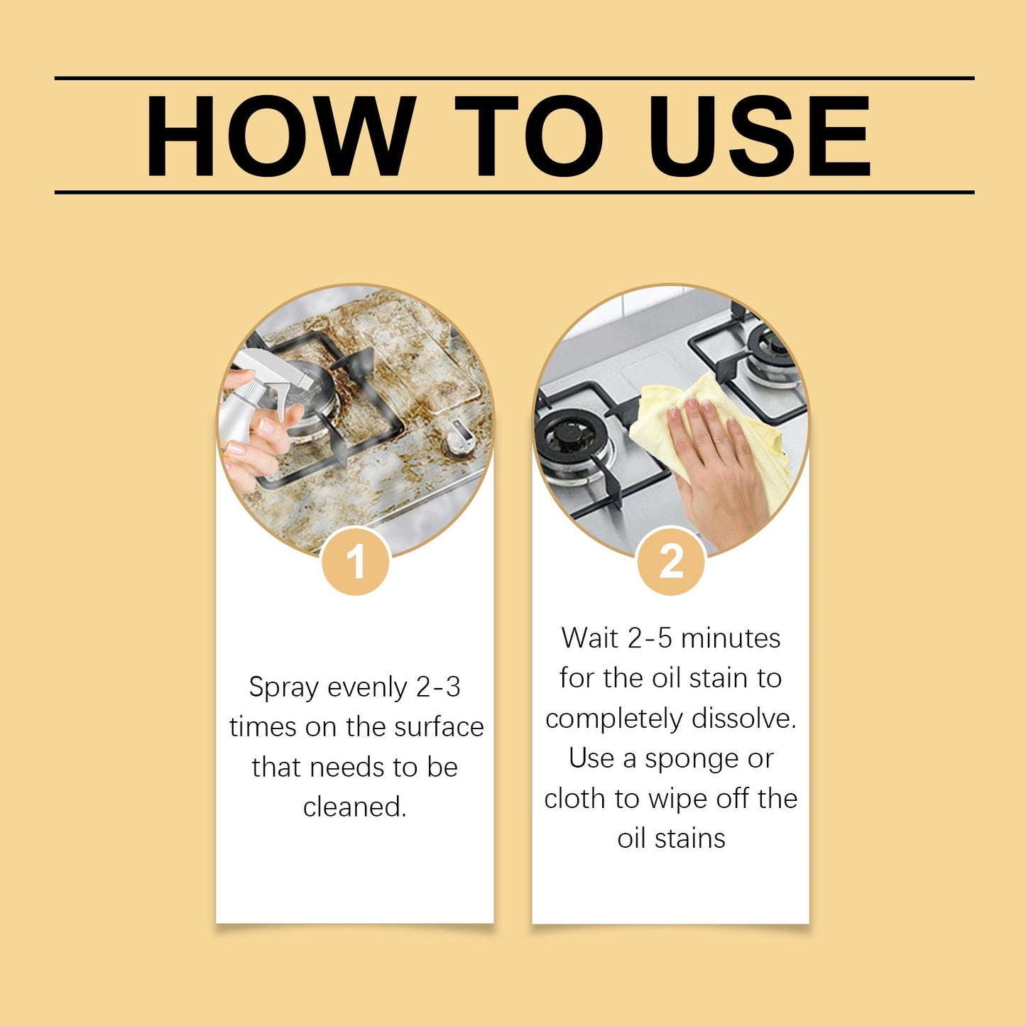 Multi-Purpose Foam Cleaner Cleans Grease And Dirt From Kitchen Countertops