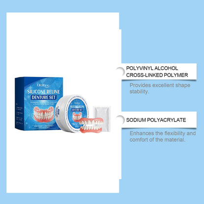 Cosmetic Denture Set, Improve Smile Comfort Cosmetic Dental Crevices Care Set