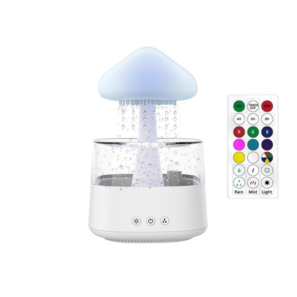New Designed Cool Mist Essential Oil 7 Colors LED Night Light Wood Grain Cloud Rain Water Air Humidifier