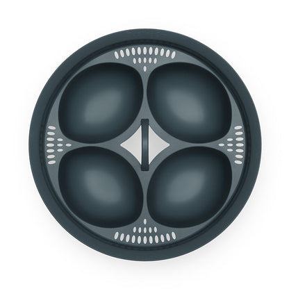 Kitchen Egg Steamer Food PP Egg Holder 4-Hole Egg Steamer High Temperature Resistant Egg Boiler