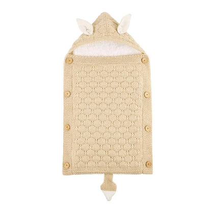 Baby Sleep Bag Newborn Sleepsack Warm Knitted Stroller Sleep Sack Toddler Knit Swaddling Blanket  for 1-12Months
