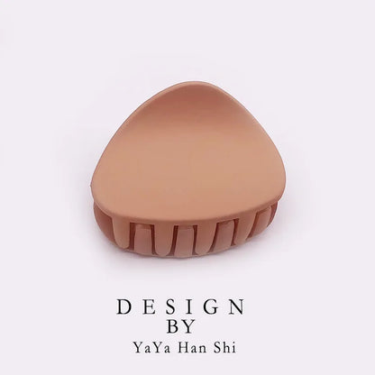 Korean Fashion Design Women Hair Claw Solid Color Hair Crab Retro Square Scrub Hair Clips