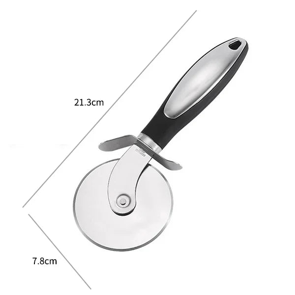 Premium Stainless Steel Kitchen Pizza Cutter Wheel Server Tools Home Knife Waffle Cookies Cake Bread Dough Slicer Baking Gadgets