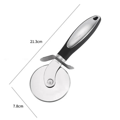Premium Stainless Steel Kitchen Pizza Cutter Wheel Server Tools Home Knife Waffle Cookies Cake Bread Dough Slicer Baking Gadgets