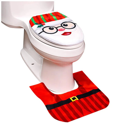Christmas Toilet Decoration Santa Claus Bathroom Set