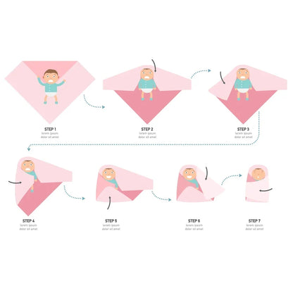 Kangobaby 2pcs/Set Soft Bamboo Cotton Baby Blanket