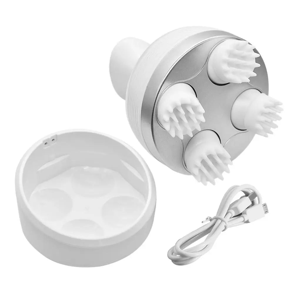 Waterproof Electric Head Massage Wireless Scalp Massager Prevent Hair Loss Body Deep Tissue Kneading