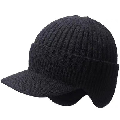 Warm Ear Protection Hat Men's Woolen Cap