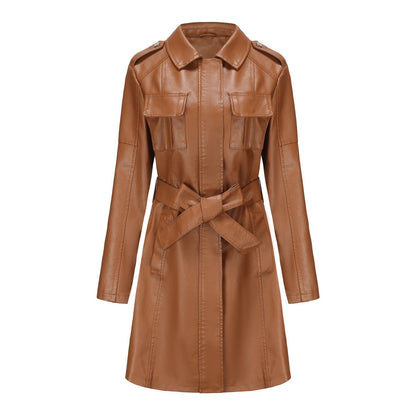 American Mid-length Leather Jacket